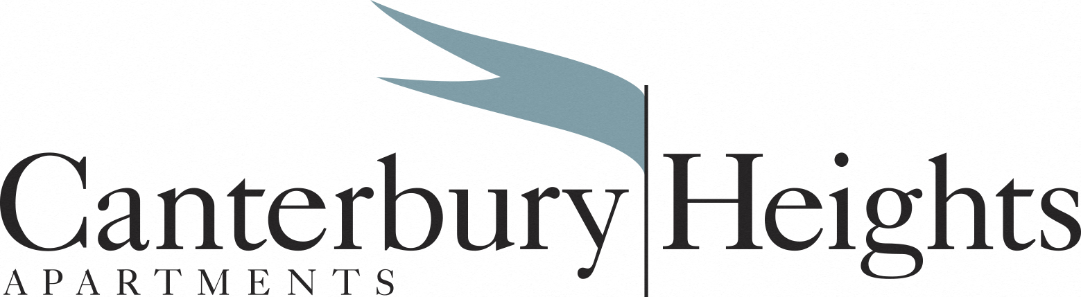 the logo for canterbury heights apartments